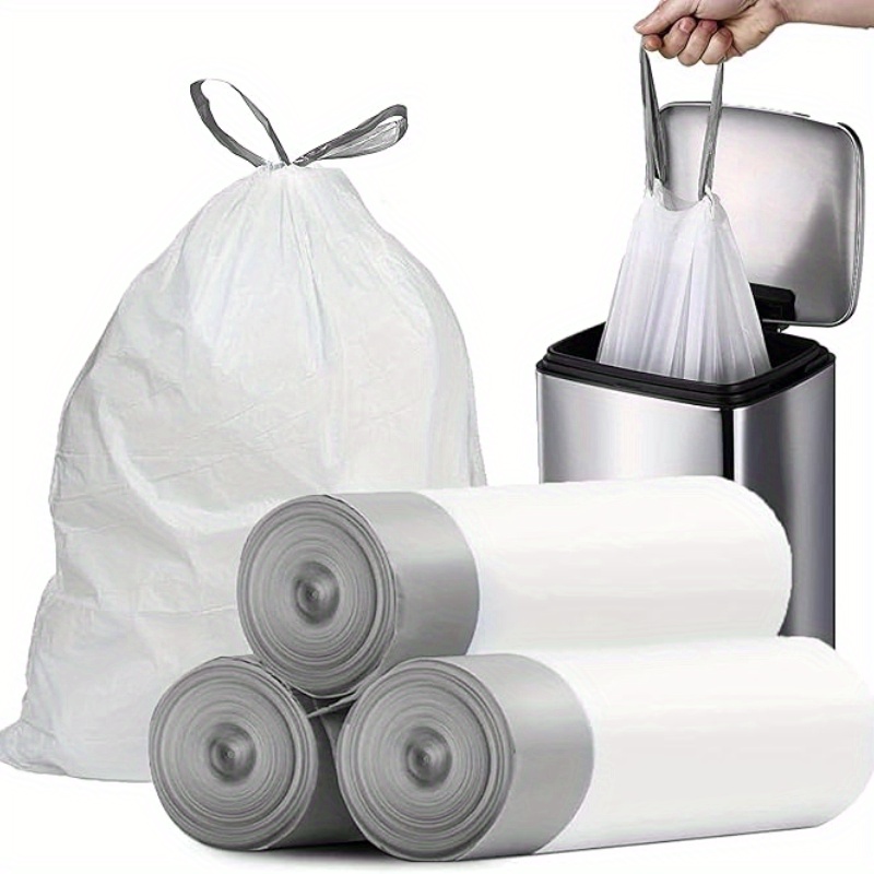 

Drawstring Garbage Bags Large Thickening Trash Bags 8/13 Gallons /200/300 Count Thickened Stretchy, Bathroom, Bedroom, Kitchen, Office And Living Room And Outdoor