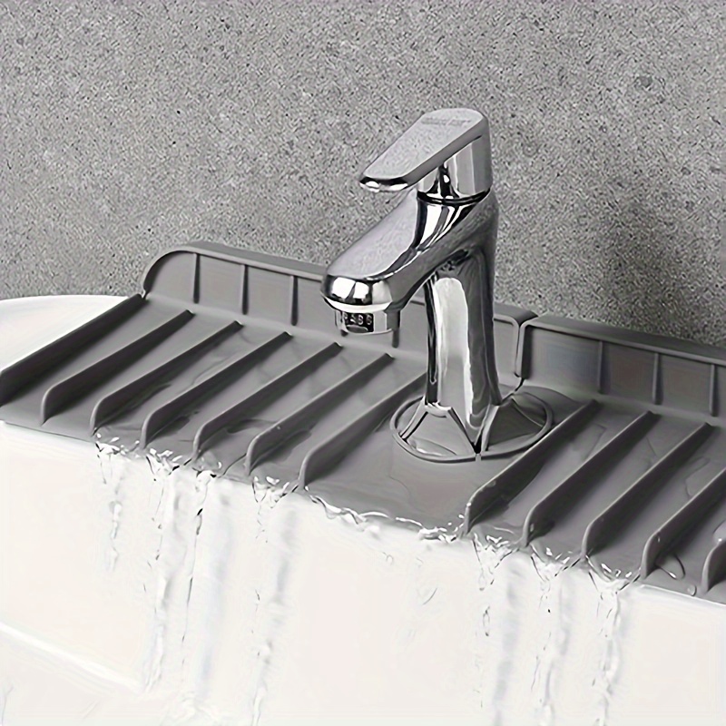 1pc Multi-functional Waterproof Silicone Faucet - Prevents , Protects Countertops, Drains Water , , Durable, And Space- For Bathroom And Kitchen Sinks