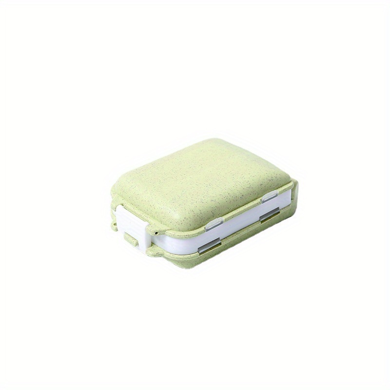 1pc fashionable sealed three layer small medicine box foldable with three sections and 8 compartments mini storage box details 4