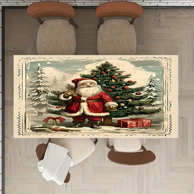 

1pc Christmas Tablecloth - - Table And - , -, - For &
