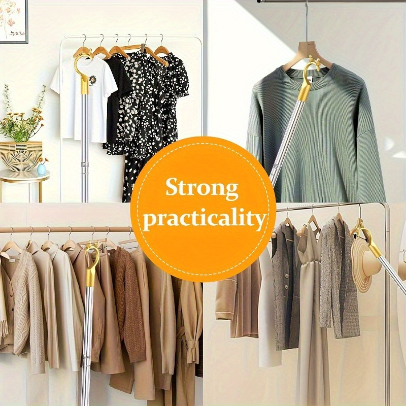 1pc stainless steel telescopic closet rod fork adjustable Temu