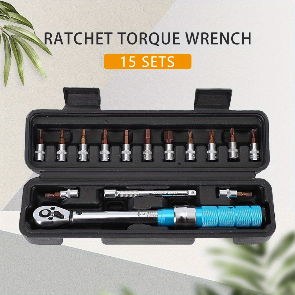 

Professional Bicycle Repair Tool Set - Adjustable Torque Wrench 1/4" 2-24nm, Steel, For Mountain & Road Bikes, Tools, Construction, / Cycling Enthusiasts