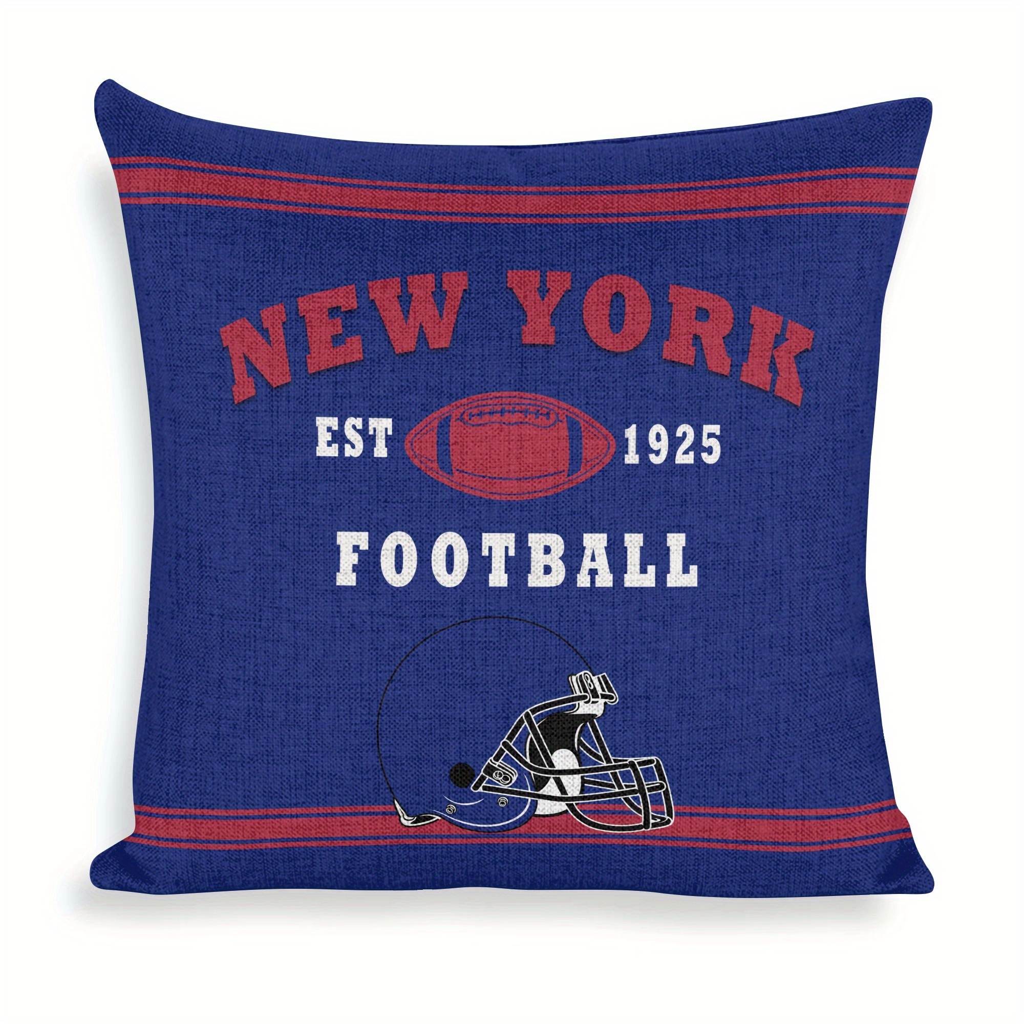 

New Football-themed Throw Pillow Cover - Polyester Knit, Living Room & Bedroom Decor