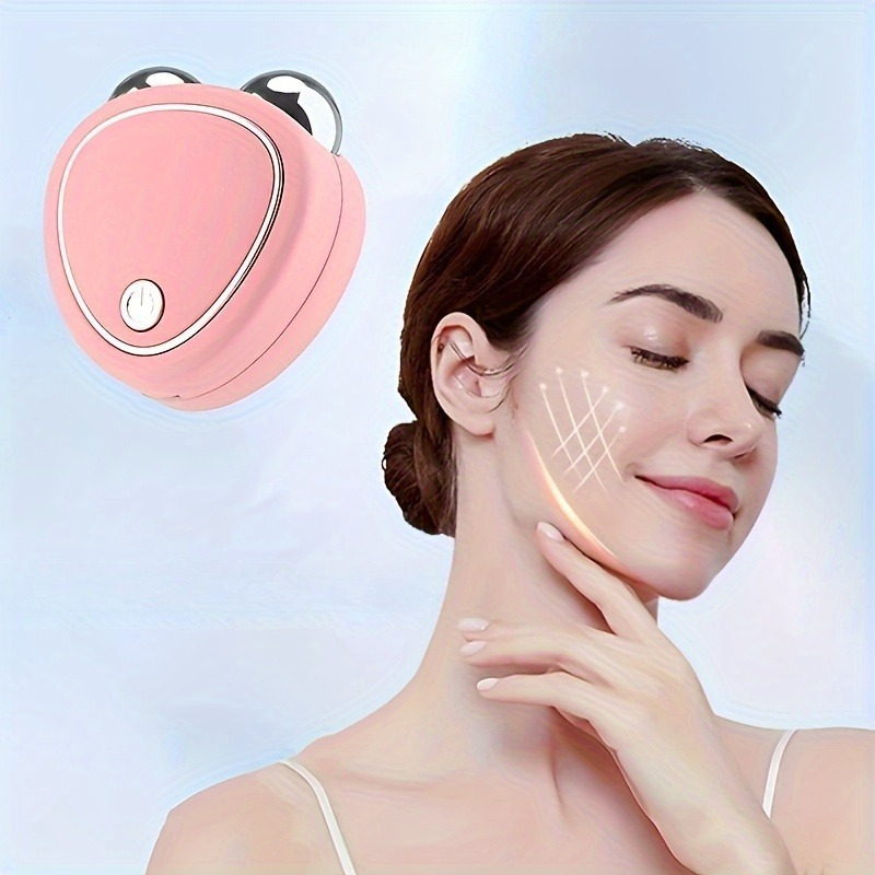 dispositivo eléctrico de belleza facial - herramienta de masaje facial, rodillo de masaje facial 3d,   de la piel instantáneo, recargable por usb, compacto y portátil,   para uso en  /hogar, ideal para viajes 7