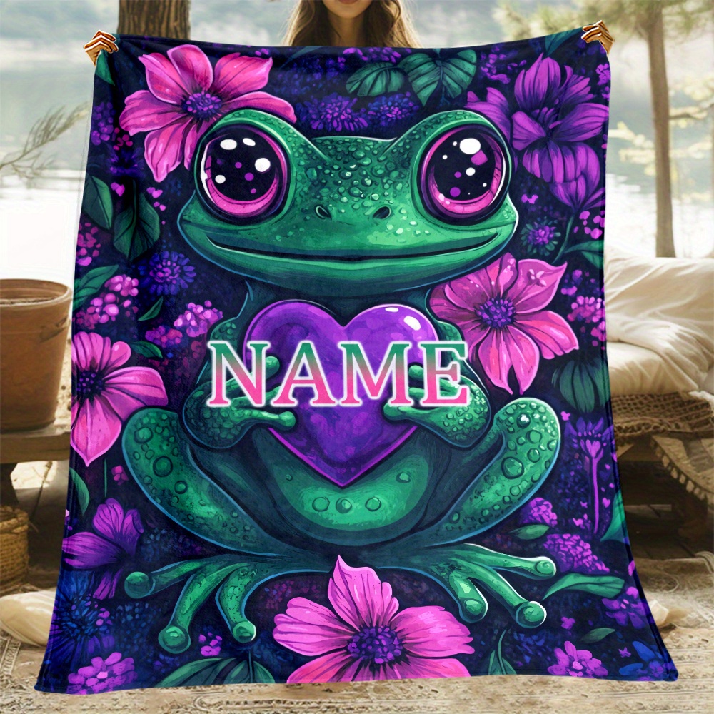 

Customizable Fleece Blanket And - 1pc Polyester For Sofa, Bed, - , , No Needed, Featherless - For