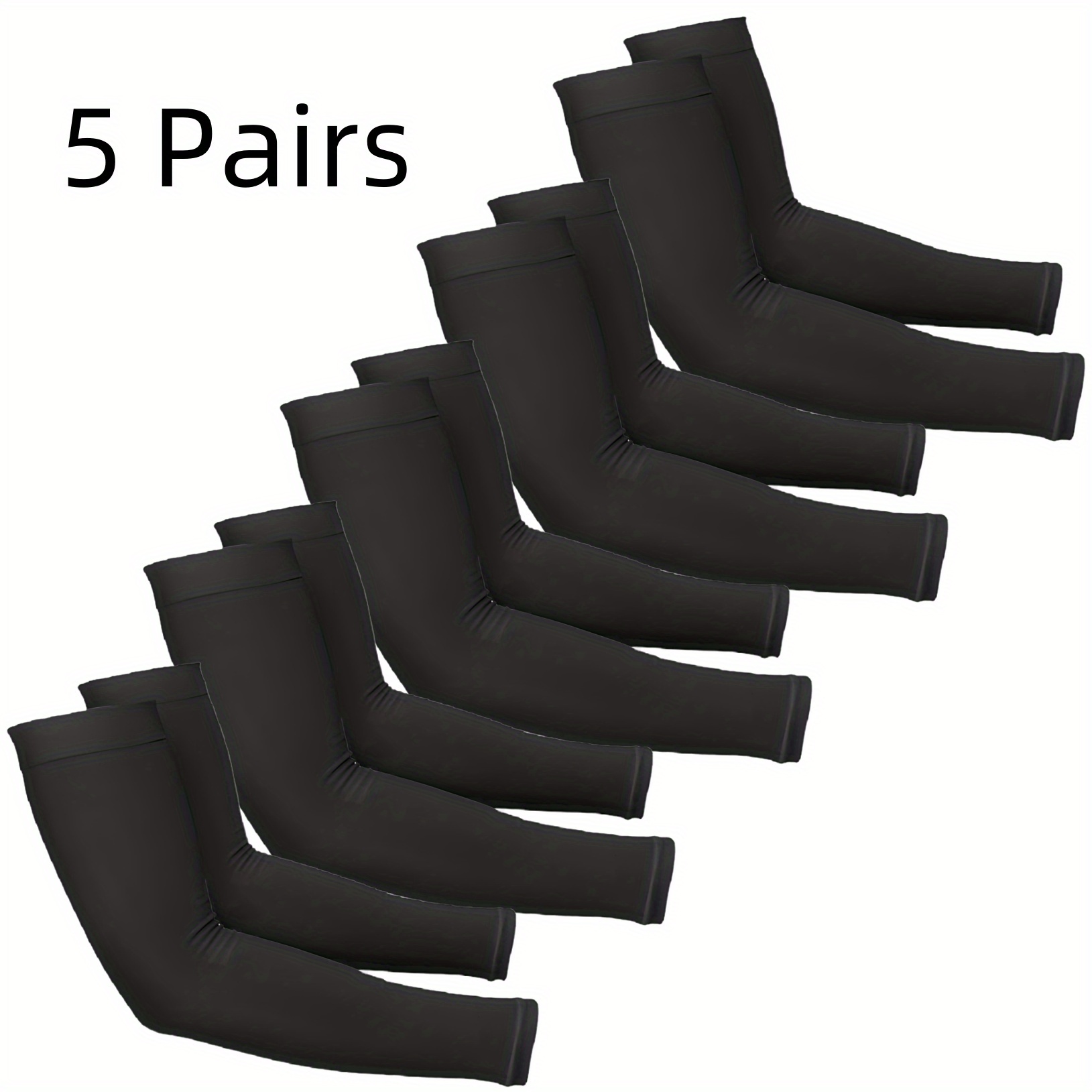 TEMU 5/10 Pairs Premium Breathable Arm Sleeves - , And Moisture-wicking For - Perfect For Driving, Golfing, Fishing, Cycling, Hiking, And More