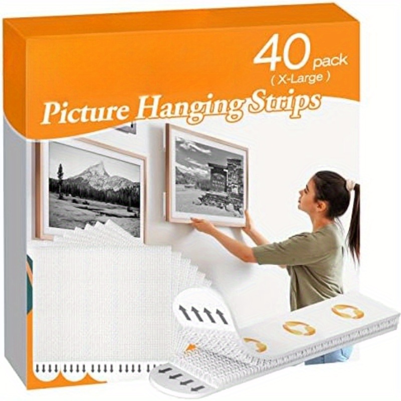 

Yitape Picture Hanging Strips, Heavy Duty Picture Hanger Kit, Removable , Picture Hanging Hooks, White