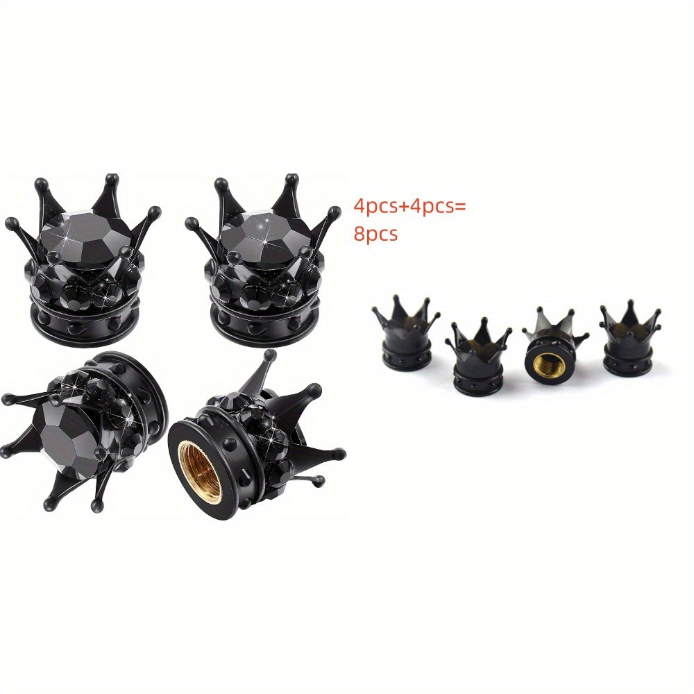 TEMU 8pcs Valve , Car Tire , Valve , Dust Cover, Creative Valve