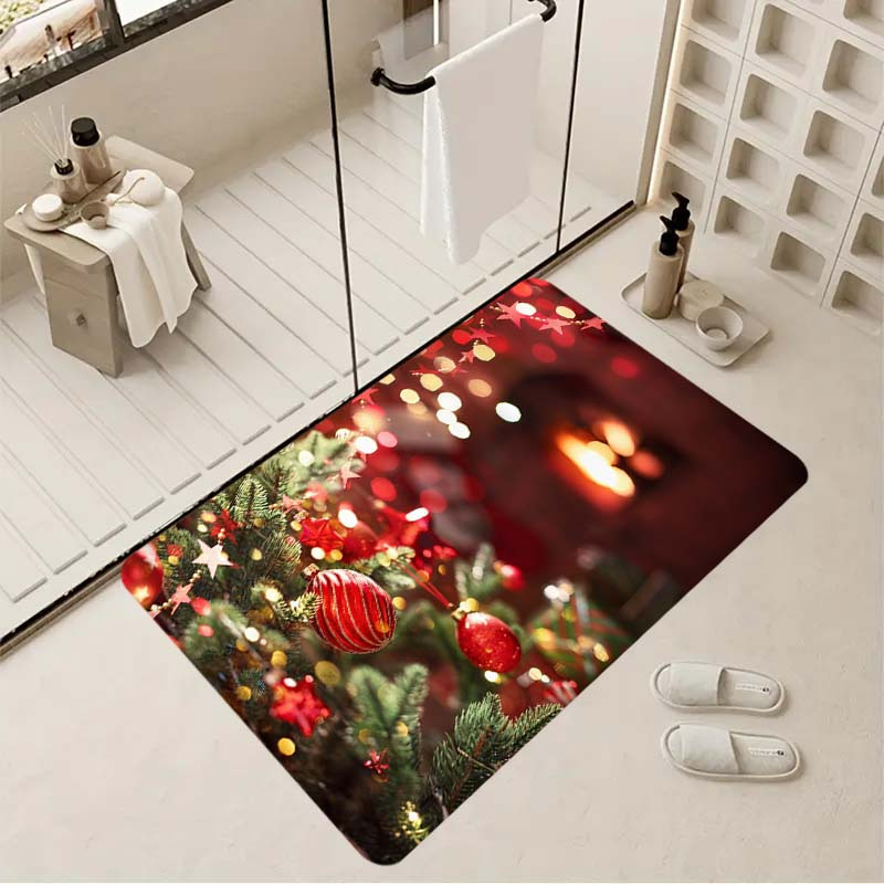 

Christmas- Kitchen Mat - 1.1cm, , Stain- Rug For , Porch, & Decor