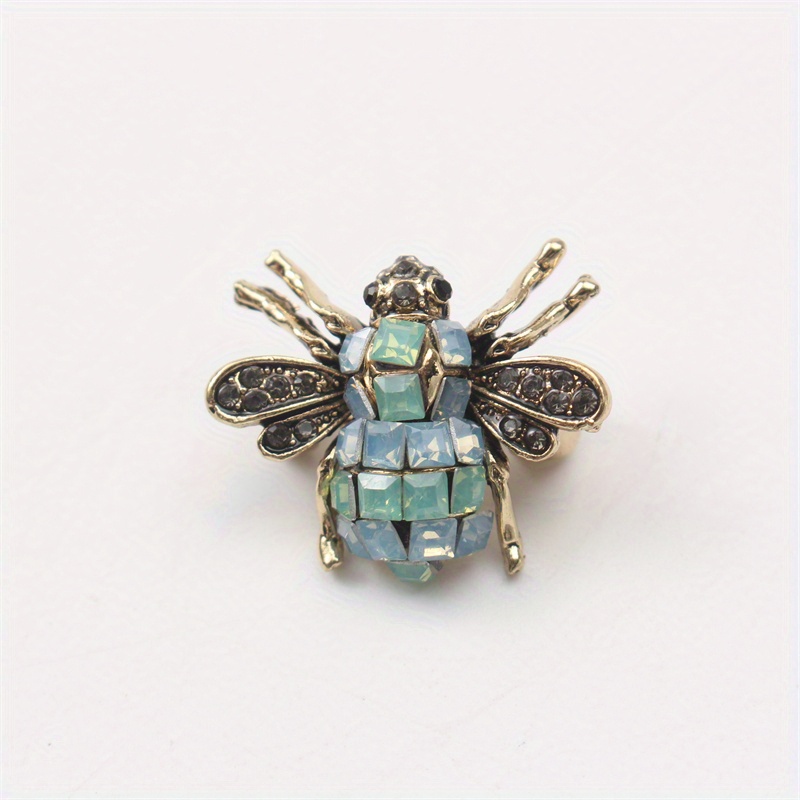 Image of Bee Rhinestone Painted Oil Brooch Personality Cute Animal Brooch Pin Accessories