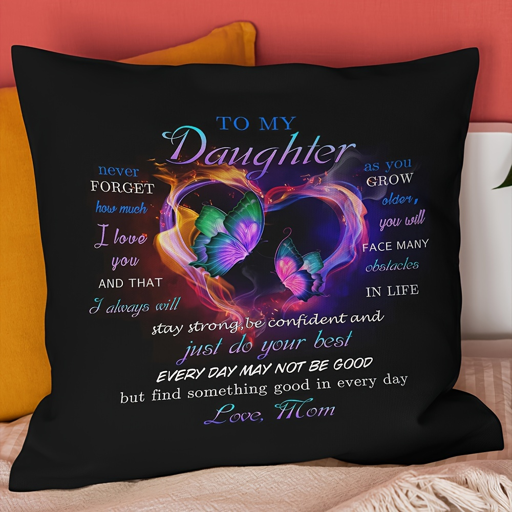 

1pc To My , 17.7x17.7in Printed Sofa , Chrsitmas For Mom, , Decor, Christmas Decoration, No