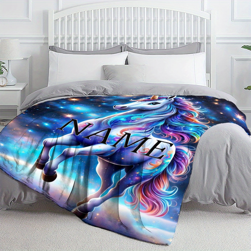 TEMU & Starry Sky Flannel Throw Blanket - Soft, Lightweight & For Travel, Camping, Sofa, Bed - Personalized Gift Idea