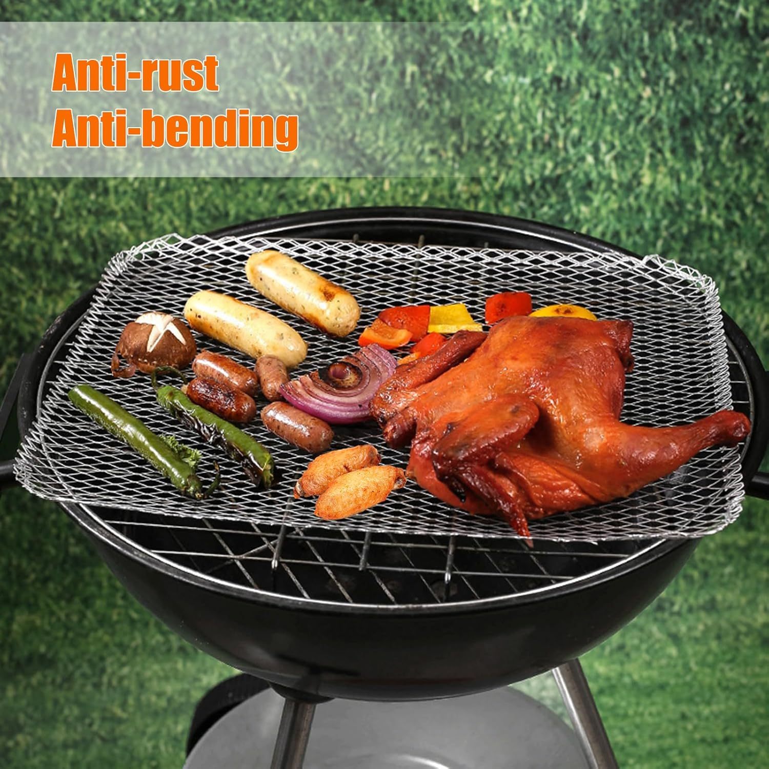 20 pcs bbq disposable   non stick bbq grill mesh mat disposable grill pans details 1