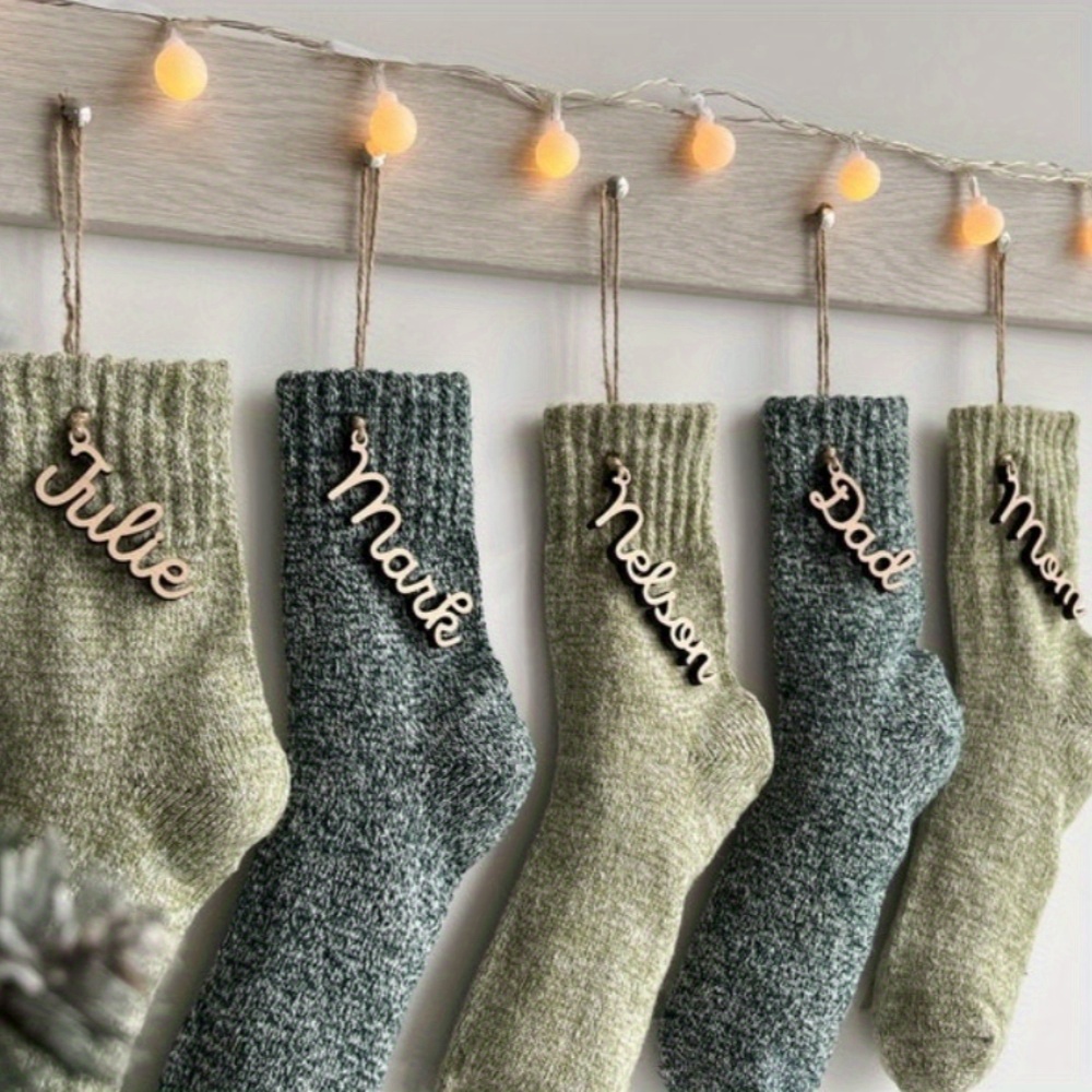 

Wooden Christmas Tag - Personalized , For &