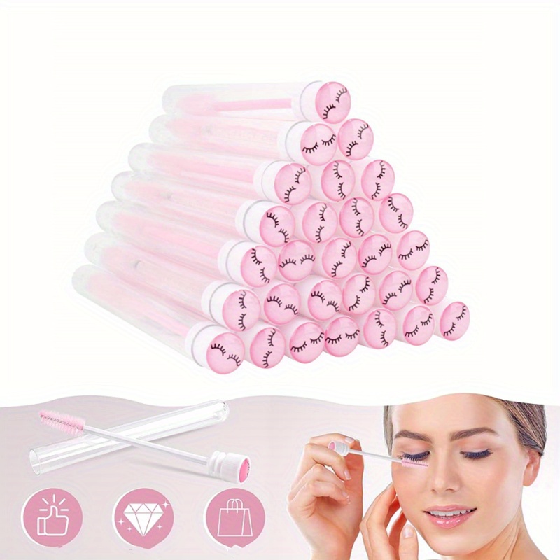 

40pcs Tube Set Eyelash Brush Makeup Brush Eyebrow Comb Beauty Eyelash Brush Eyelash Brush With Tube For Eyelash Extension