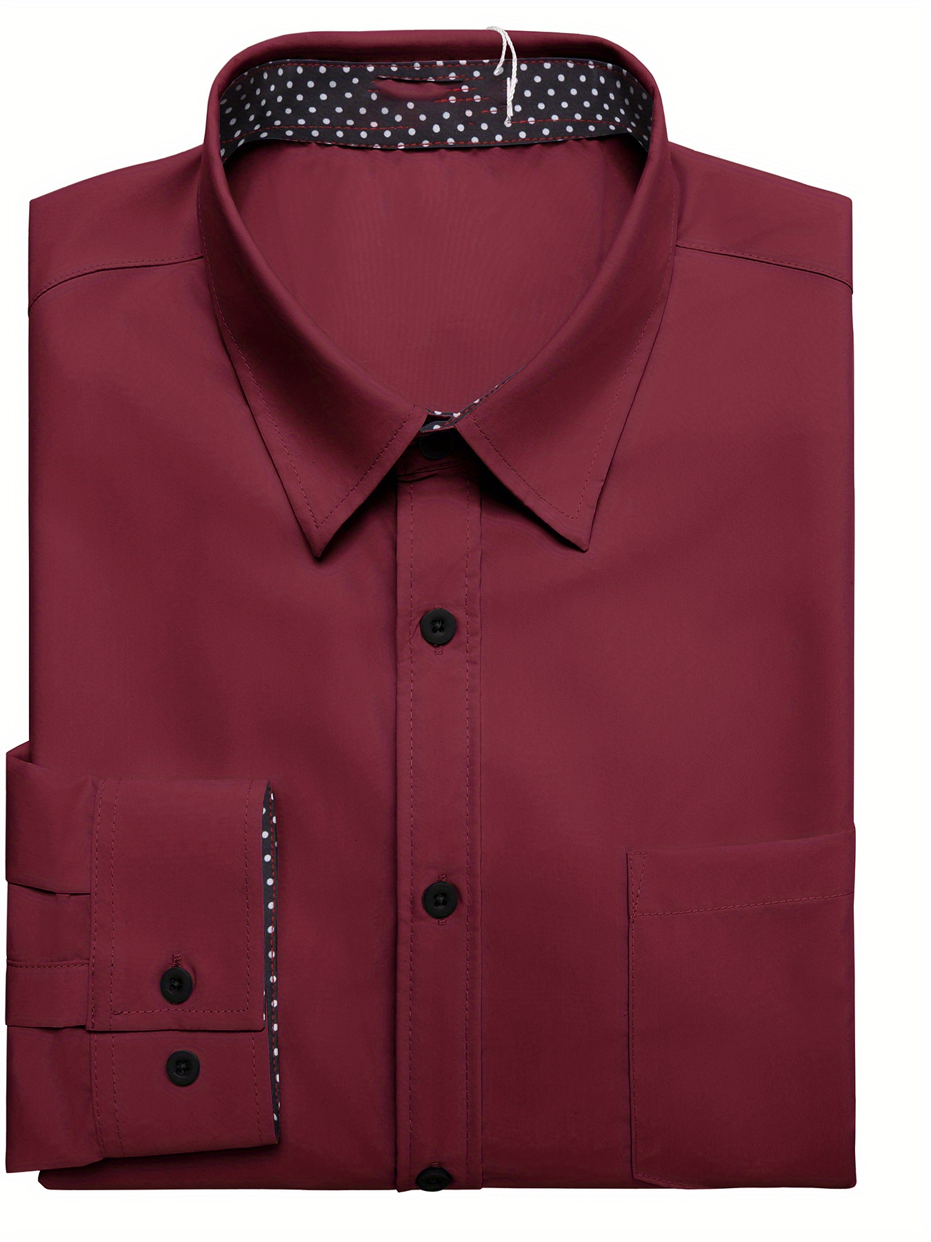 mens fit wrinkle free stretch dress shirt long sleeve - Temu