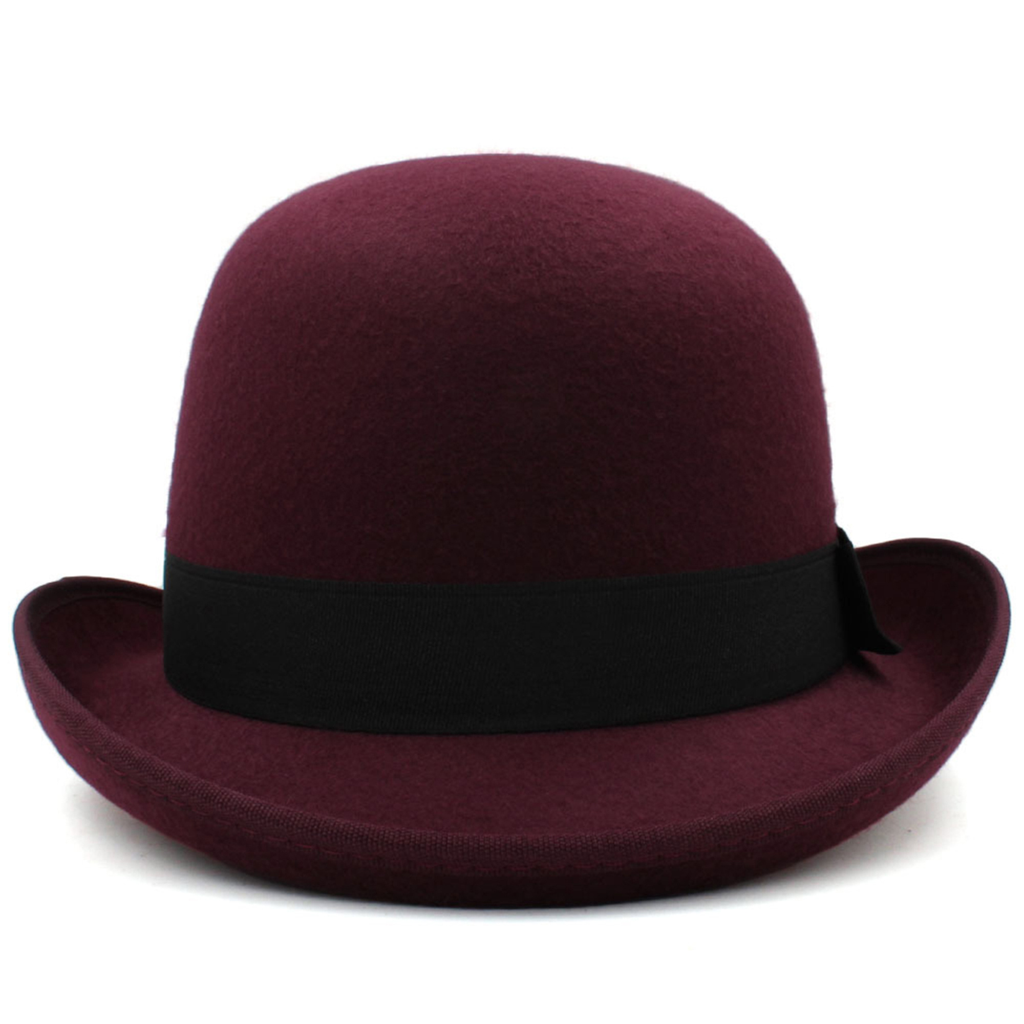 men women felt bowler party hats lightweight Temu - Main Image