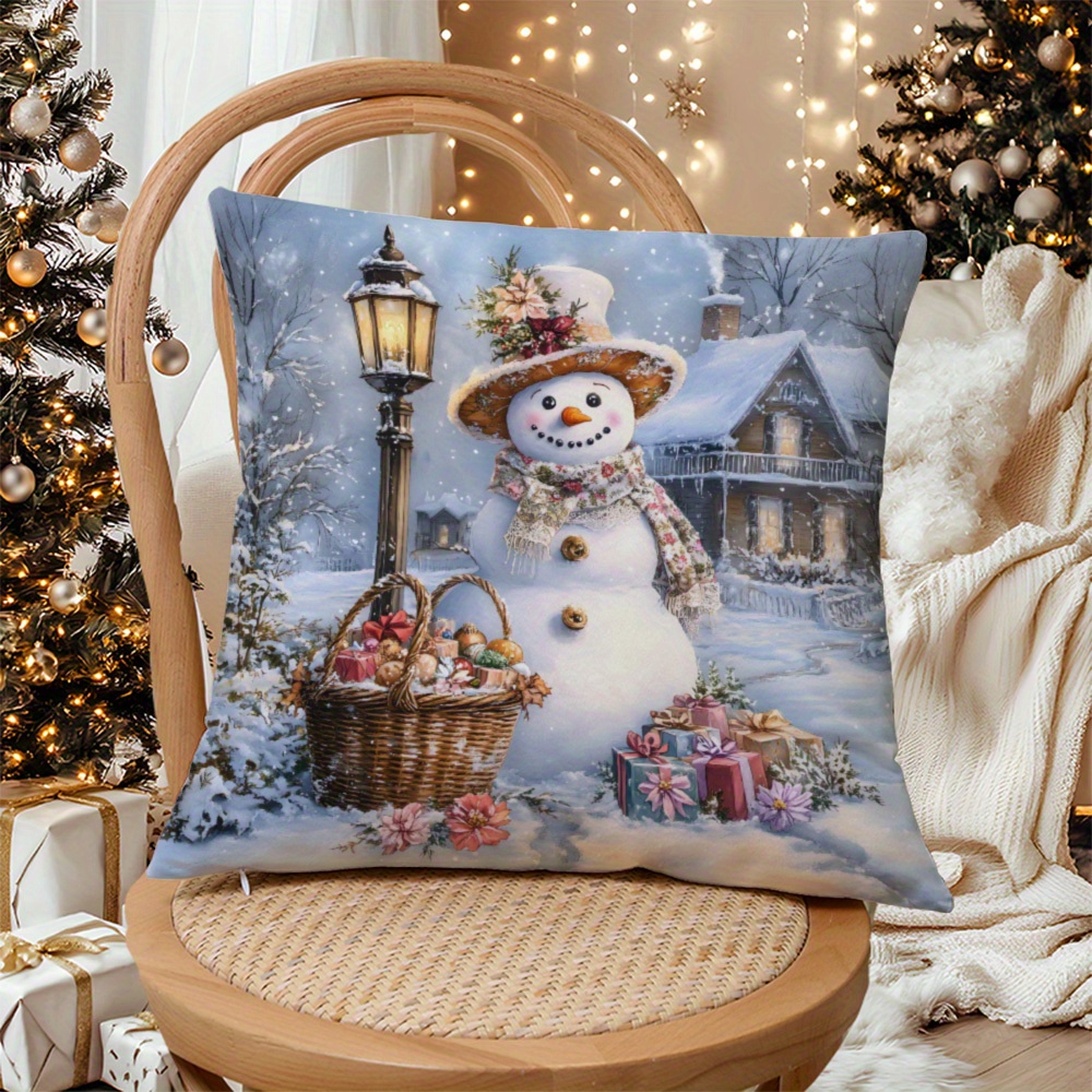 

Snowman Christmas - , Cushion For Sofa, Bed, Car & Decor ( Not Included)