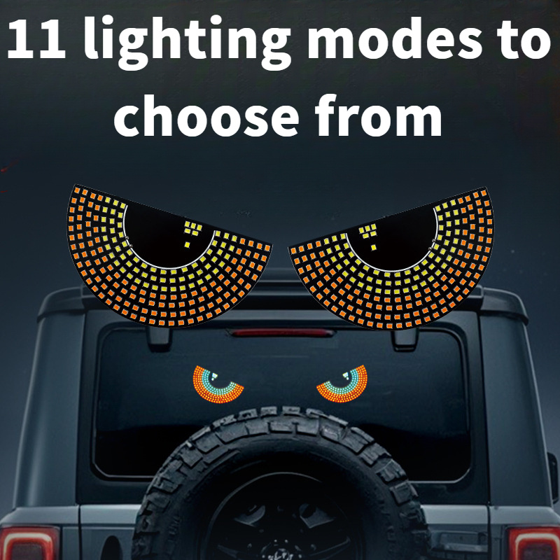 luces led de para coche (2 piezas) - alimentadas por usb, sin necesidad de cableado, pantalla flexible y fresca para vehículos, diseño y , realza el estilo de los suv detalles 1