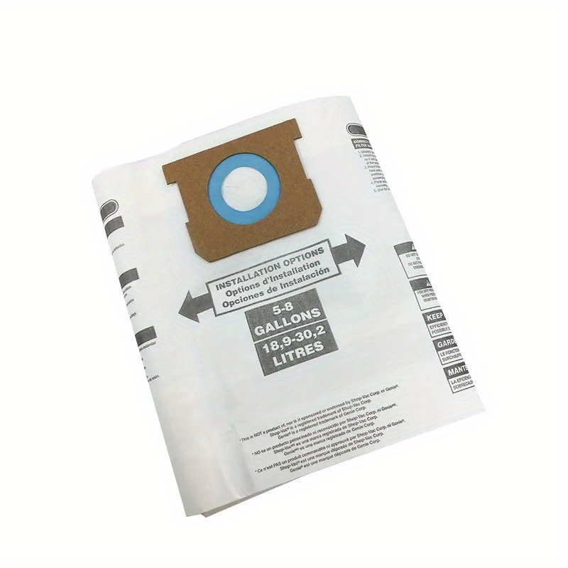 5pcs dust bag for shop vac 90661 906 61 9066100 disposable collection bags for 5 8 gallon   details 3