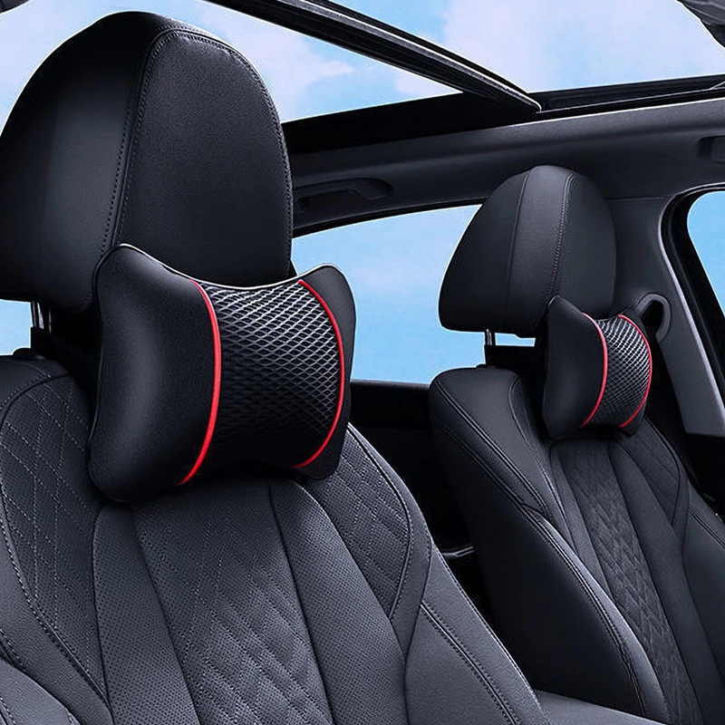 2 stuks/set universele auto neksteunen mesh ademende nekkussens, zachte comfortabele zitplaatssteunkussens, auto interieur accessoires decoraties 3