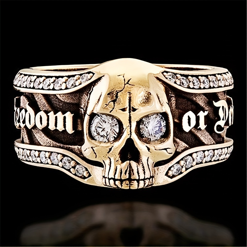 

Men's Jewelry Skull Punk Style Men's Ring Halloween Skull Ring Hip-hop Motorcycle Ring