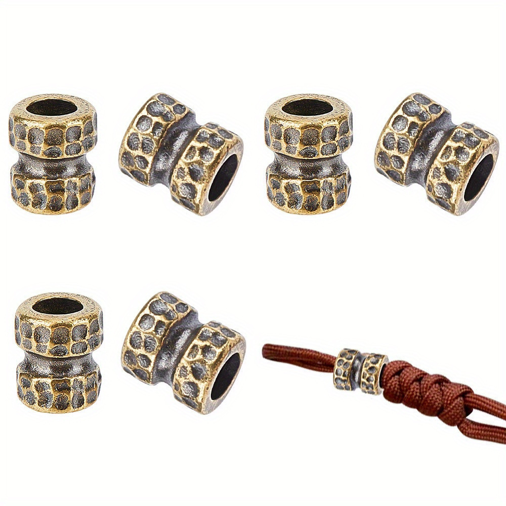 1bag 6pcs brass beard beads style brass paracord beads large Temu
