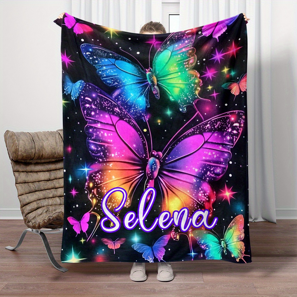 

Blanket - & Fleece, For Sofa, Bed, , Camping, And Office Chair - Personalized , & - 31x47in Or 60x80in