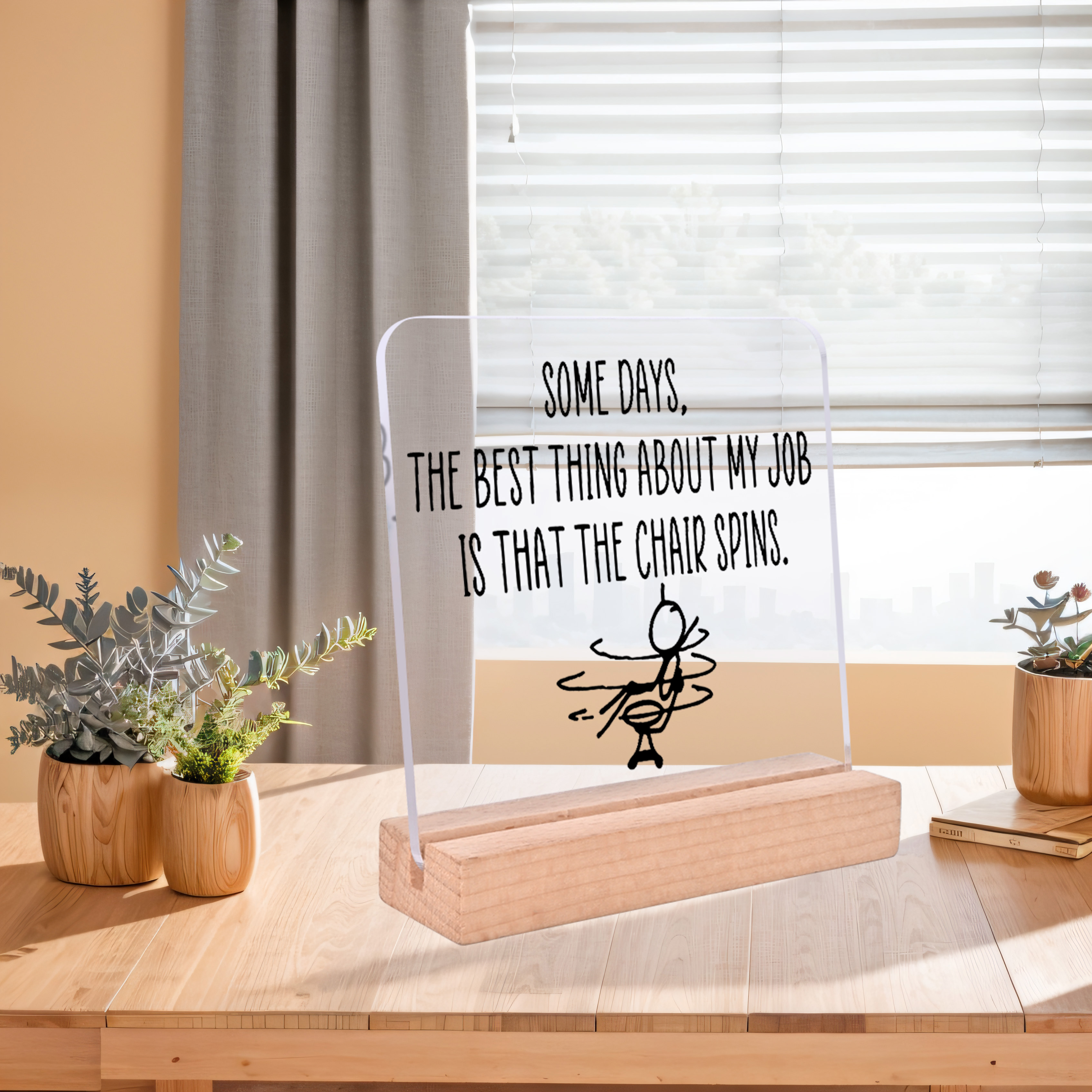 

Funny 'best Thing About ' Acrylic Desk Decor - Perfect Gift For Coworkers, Home Office & Holiday Parties