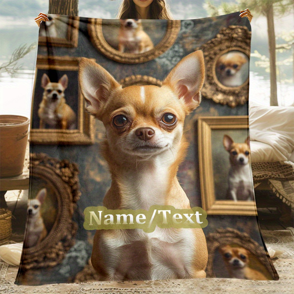 

Personalized Dog Blanket - Custom Name, Soft Flannel Throw For Couch, Bed, Travel | Lightweight & | Perfect Gift For Pet Owners