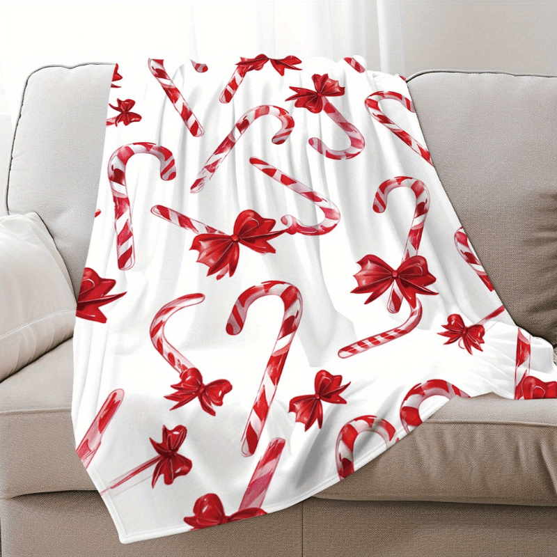 

Christmas Pattern Quilted Blanket - 100% Polyester Knitted Decorative Blanket For , Bed, -