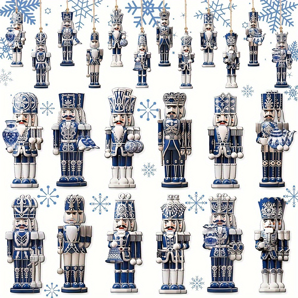 

12/ 32pcs Christmas Nutcrackers Ornament Set Wooden King And Soldier Nutcracker Ornaments Decorative Wooden Nutcrackers Winter Ornament Decoration For Supplies