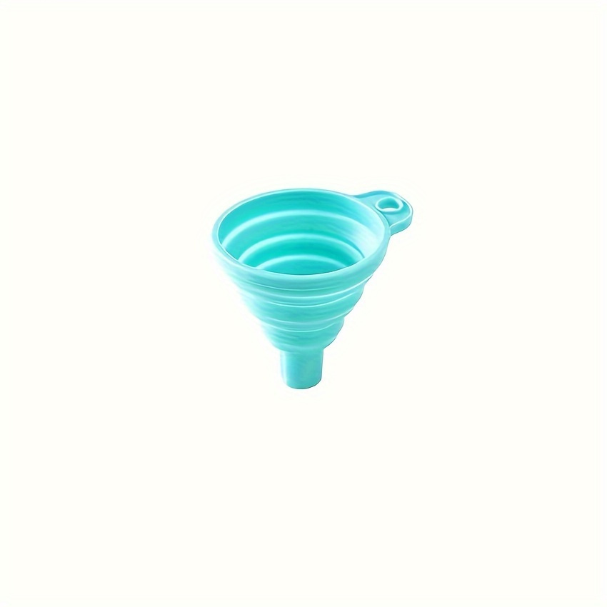 1pc FlexiFunnel Collapsible Silicone Funnel - Flexible & Space-Saving Design for Kitchen & Restaurant Use - Ideal for Pouring Liquids, Jams, Beans - Random Color