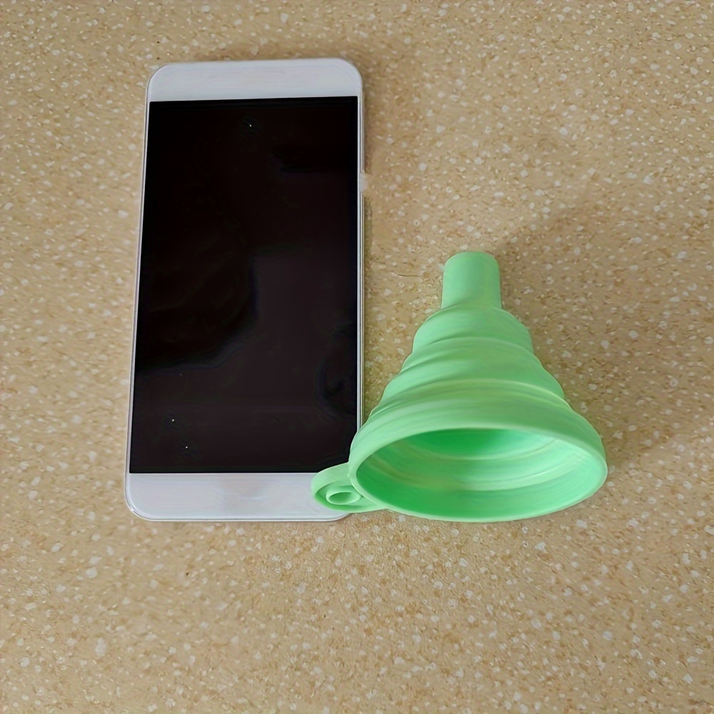 1pc FlexiFunnel Collapsible Silicone Funnel - Flexible & Space-Saving Design for Kitchen & Restaurant Use - Ideal for Pouring Liquids, Jams, Beans - Random Color