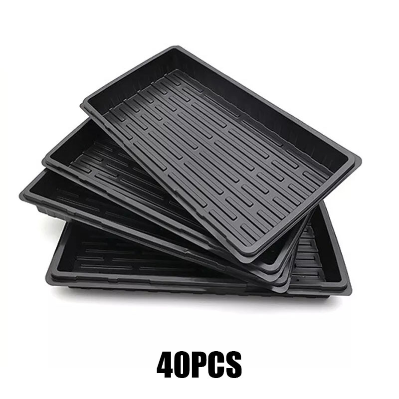 TEMU 40/50pcs Seedling Tray, Black Rectangular Sowing And Seedling Cultivation, Additions For Greenhouse Sowing