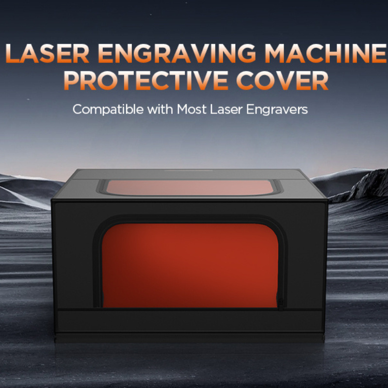 

-r10 Laser Engraving Machine Protective Cover (with Vent) Folding Protective Cover Fireproof Dust Exhaust Smoke Large Size Laser Cutting Machine Protective Cover 700*700*350mm