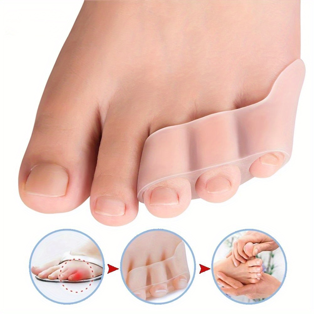 

10pcs (5 Pairs) Transparent Silicone Gel Toe Protectors, Soft & Breathable, Unscented Toe Wrap For Sensitive Feet Protection