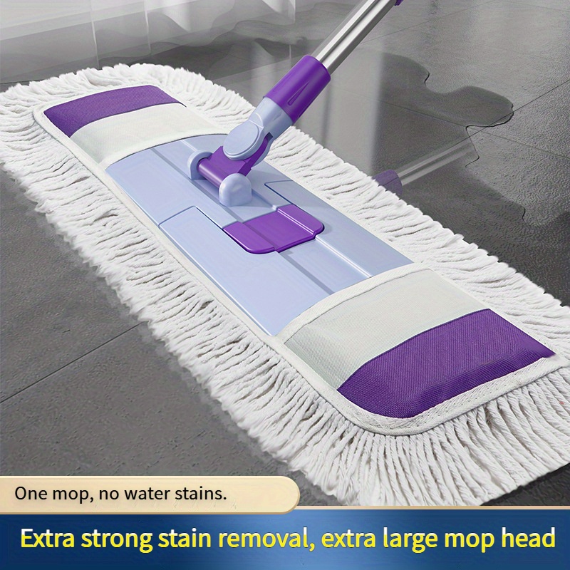 

Extra-large Microfiber Mop With Stainless Steel Handle - Dual-use For Wet And Dry Cleaning, Bedroom, Living Room, Bathroom, And Outdoor Spaces, Microfiber Mop Pads