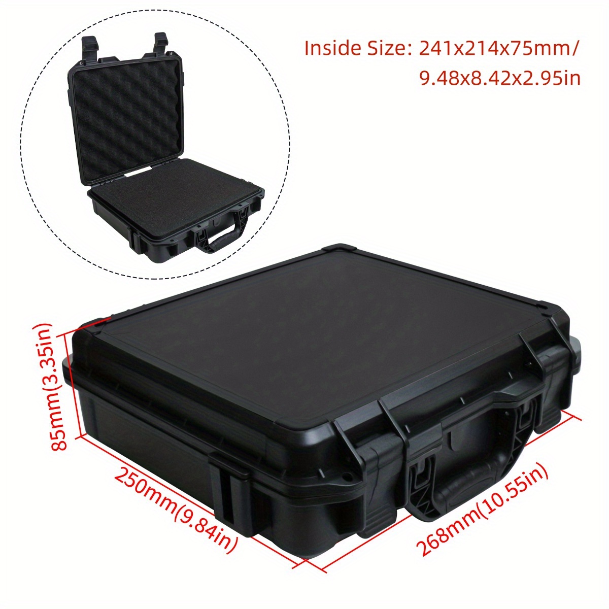 TEMU & Shockproof Tool Pre-cut Foam - Plastic Storage Box For Electronics, Drones, Cameras & -