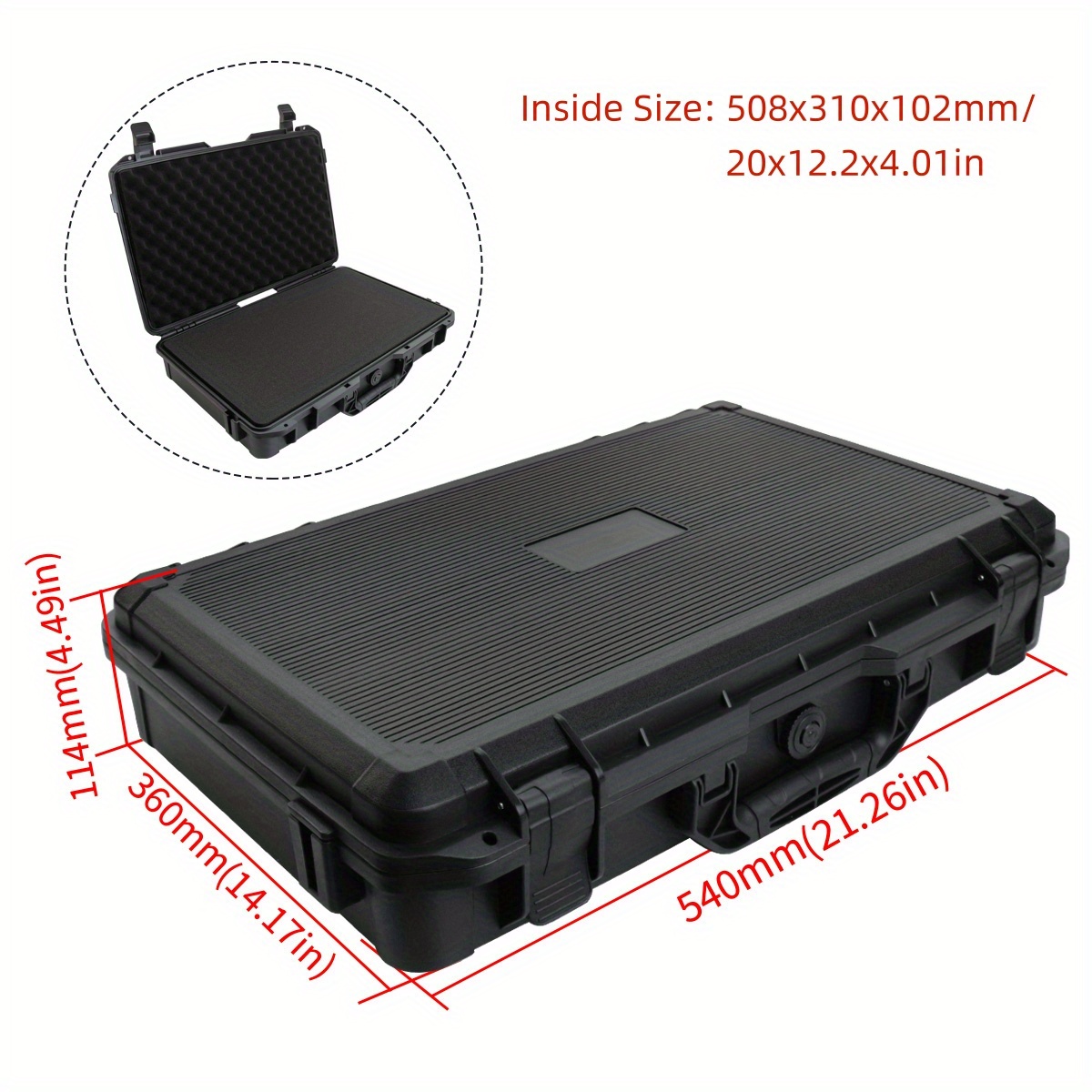 TEMU & Shockproof Tool Pre-cut Foam - Plastic Storage Box For Electronics, Drones, Cameras & -