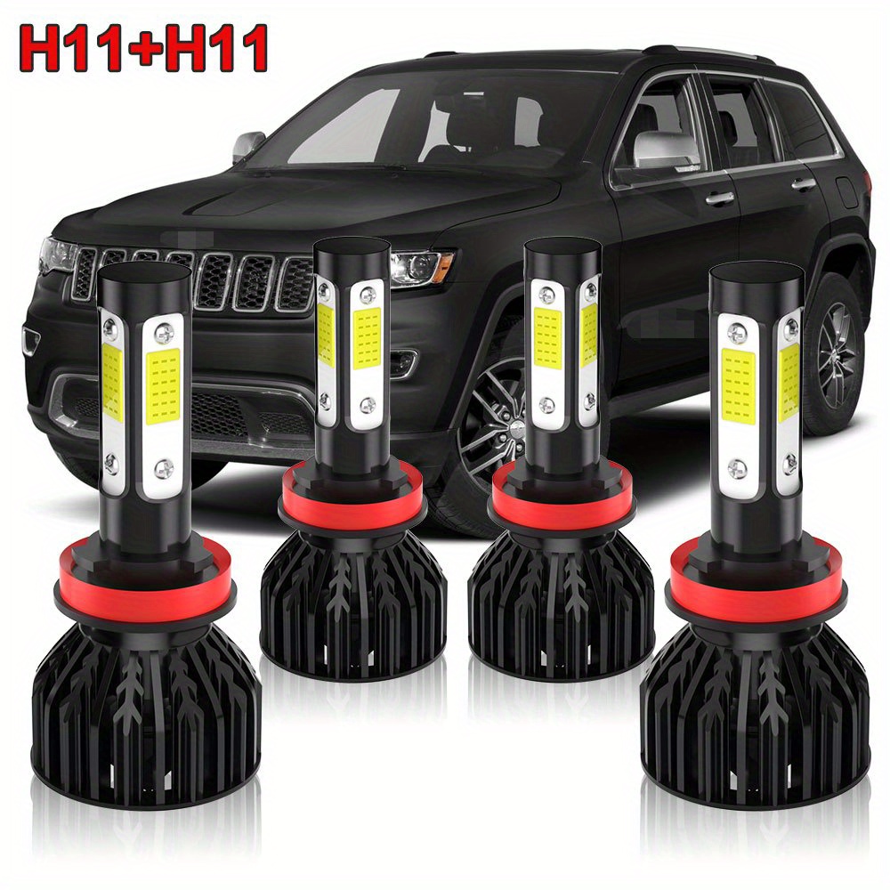 

For For 2007 2008 2009 2010 2011 2012 2013 2014 2015 2016 2017 2018 4x H11 Led Headlight Bulbs Kit Low , 4- Kit 4000lm 6500k 40w