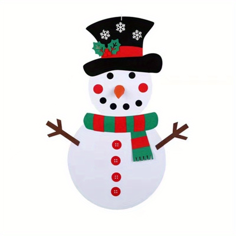 TEMU Diy Snowman Christmas Decor Kit - Reusable Hanging , 3d Decoration