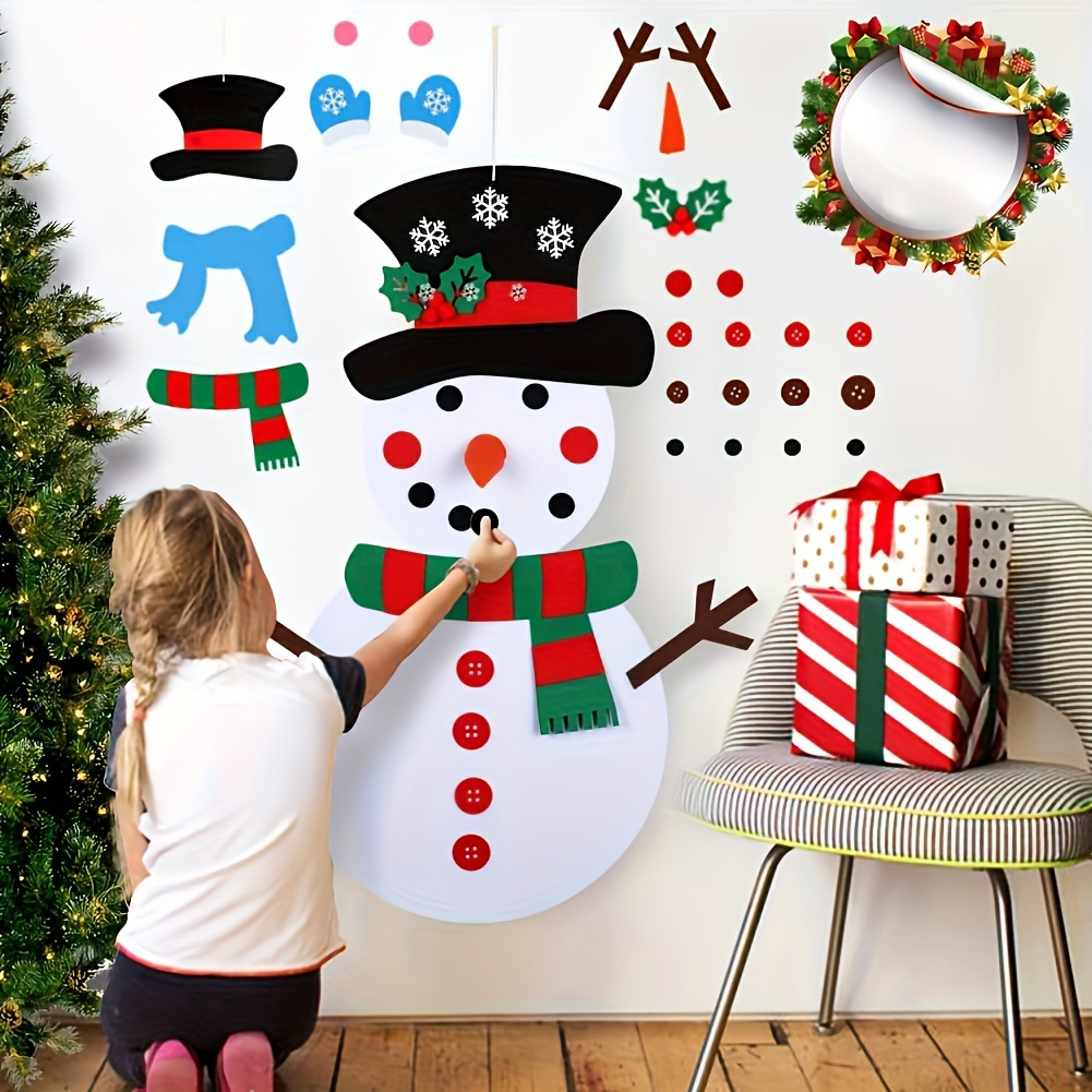 

Diy Snowman Christmas Decor Kit - Reusable Hanging , 3d Decoration