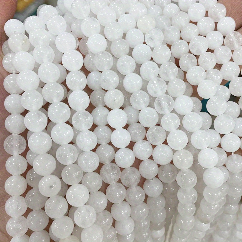 

6/8/10mm Natural Stone Beads, Translucent Round Beads For Making, Handmade Bracelet Necklace Accessories, Beads For Jewelry Making