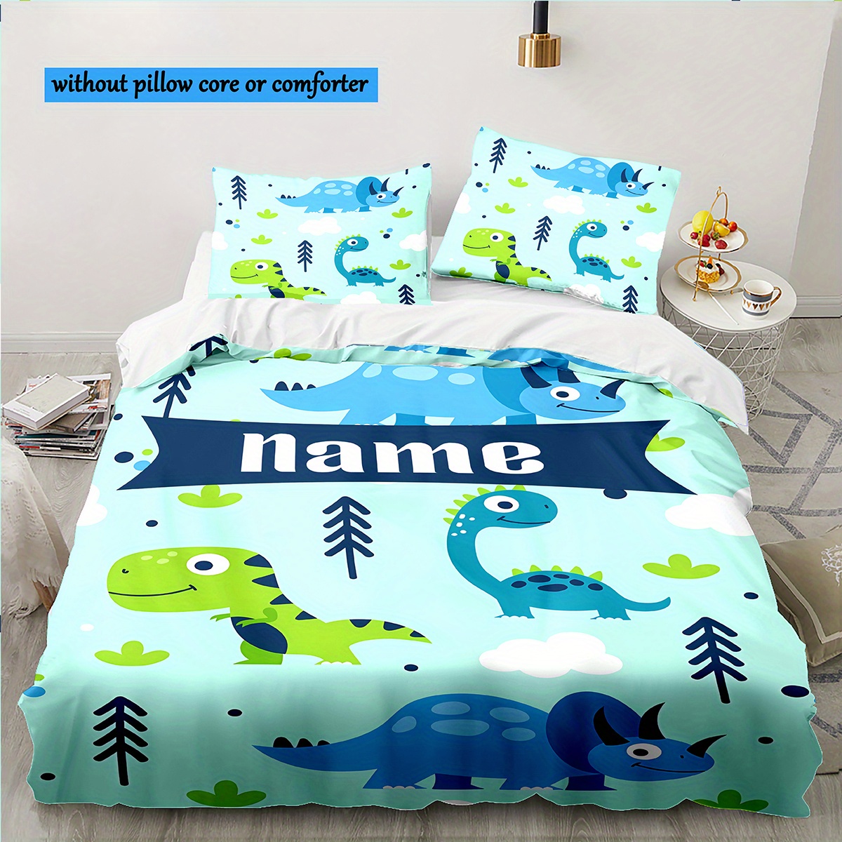 

1 Set Customizable 3d Name Bedding Set, 2 Pillowcases, , , Zip , -, Washable, - For Bedroom Decor, , Christmas (duvet , No )