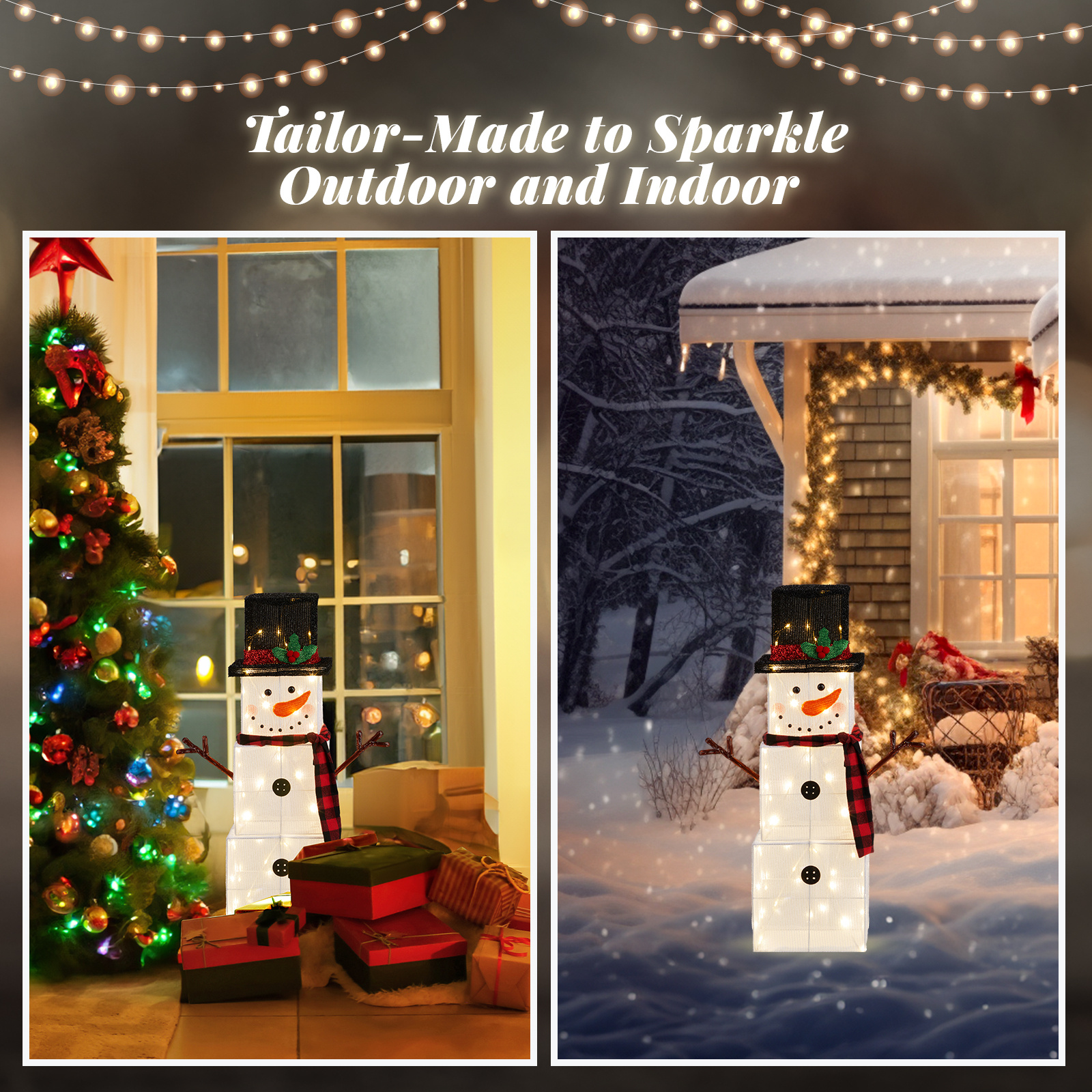 

Lighted Snowman Christmas Decor Decoration