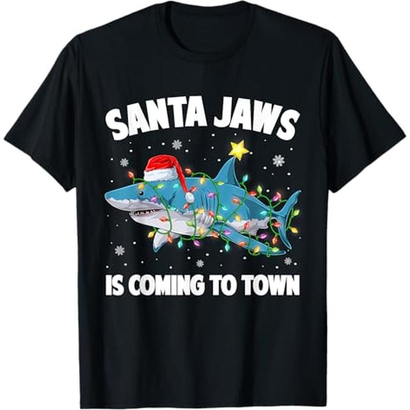 

Christmas Sharkmas T - For Men And Women, 100% , For , S - Xxxl,