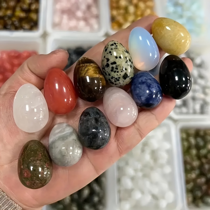 

5/10pcs Raw Stone Eye - Stone Egg-shaped Crafts, Desktop Decoration