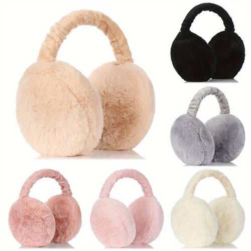 ultra soft plush earmuffs suitable for foldable comfortable and cold resistant outdoor activities in winter unisex design