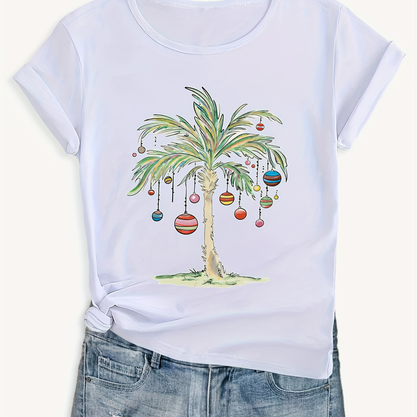 

Christmas T- For Women - Clothing, Red Fit Summer Tee, Top And Relaxed